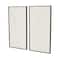 32" x 17" White Wood Geometric Home Wall Décor Set with Black Frame